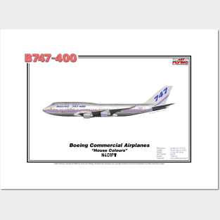 Boeing B747-400 - Boeing "House Colours" (Art Print) Posters and Art